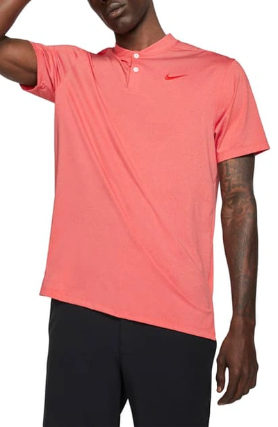 Shop Nike Dri-fit Golf Polo In Habanero Red/ Pure/ Red