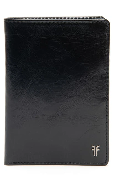 Shop Frye Austin Leather Passport Wallet In Black