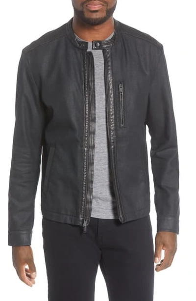 Shop John Varvatos Cory Coated Canvas Jacket In Black