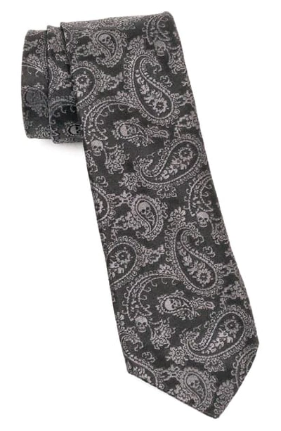 Shop John Varvatos Paisley Silk Tie In Black