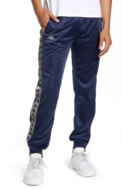 Shop Kappa 222 Banda Dodo Track Pants In Blue Navy-grey Reflective