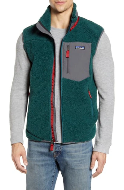 Shop Patagonia Classic Retro-x Windproof Vest In Piki Green