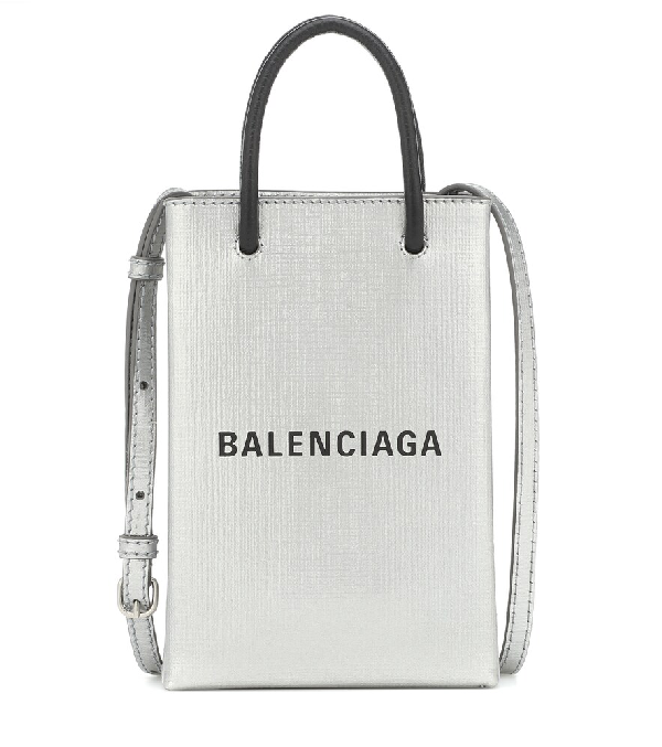 balenciaga silver pouch