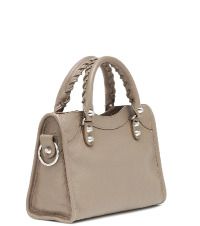 Shop Balenciaga Classic City Mini Leather Tote In Beige