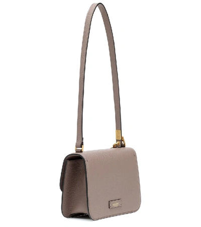 Shop Valentino Vsling Small Leather Shoulder Bag In Grey