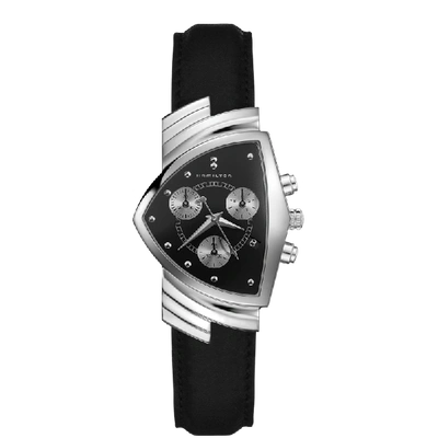 Hamilton Ventura Chrono Quartz In Black