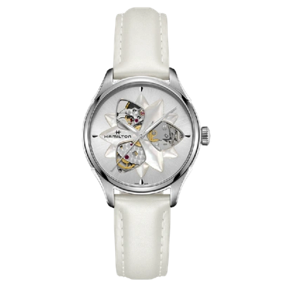 Shop Hamilton Jazzmaster Open Heart Lady Auto In Mother Of Pearl