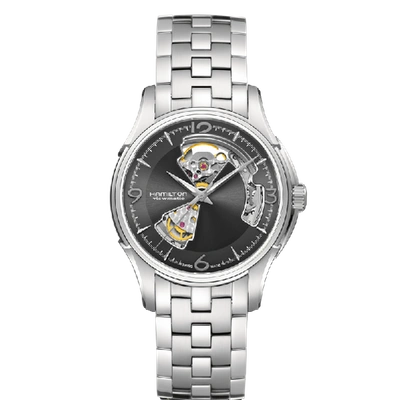 Shop Hamilton Jazzmaster Open Heart Auto In Grey