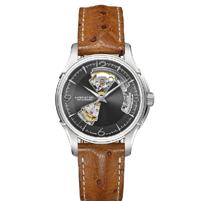 Shop Hamilton Jazzmaster Open Heart Auto In Grey