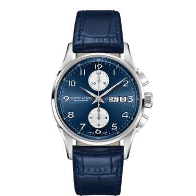 Hamilton Jazzmaster Maestro Auto Chrono In Blue