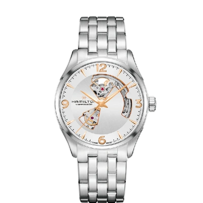 Hamilton Jazzmaster Open Heart Auto In Silver