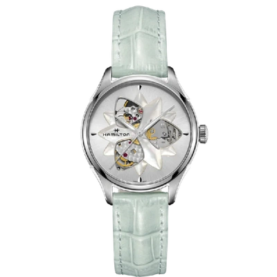 Shop Hamilton Jazzmaster Open Heart Lady Auto In Silver