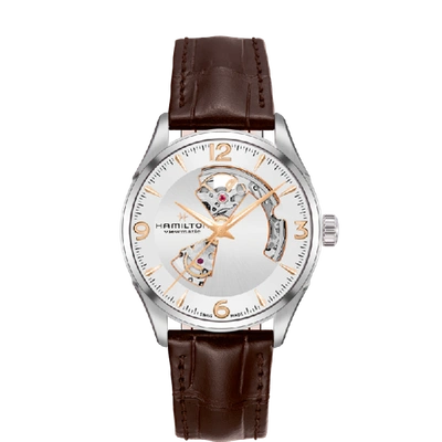 Shop Hamilton Jazzmaster Open Heart Auto In Silver