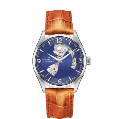 Hamilton Jazzmaster Open Heart Auto In Blue