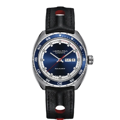 Hamilton American Classic Pan Europ Day Date Auto In Blue