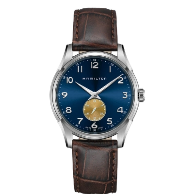Hamilton Jazzmaster Thinline Small Second Quartz In Blue