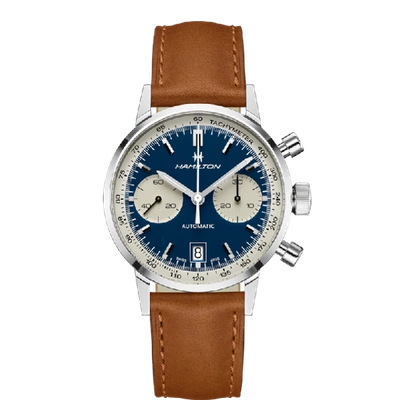 Shop Hamilton American Classic Intra-matic Auto Chrono In Blue