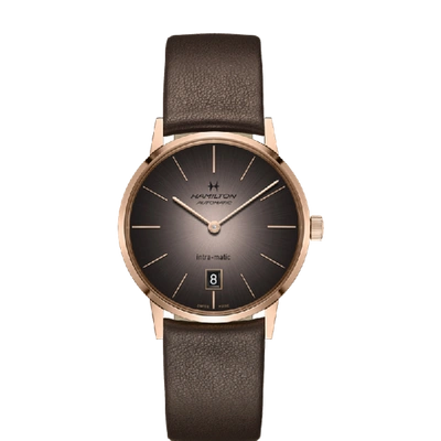 Shop Hamilton American Classic Intra-matic Auto In Brown