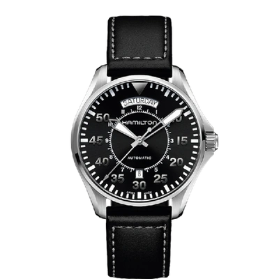 Hamilton Khaki Aviation Pilot Day Date Auto In Black
