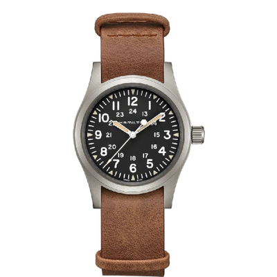 Shop Hamilton Khaki Field Mechanical In Black