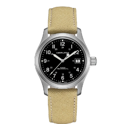 Shop Hamilton Khaki Field Mechanical In Black