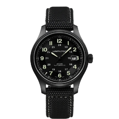 Hamilton Khaki Field Titanium Auto In Black