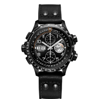 Hamilton Khaki Aviation X-wind Auto Chrono In Black