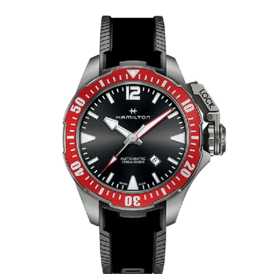 Hamilton Khaki Navy Frogman Titanium Auto In Red   / Black / Grey / Khaki / Navy