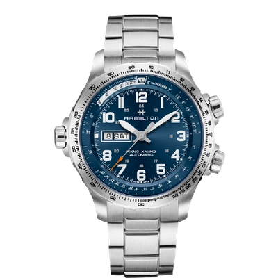 Hamilton Khaki Aviation X-wind Day Date Auto In Blue