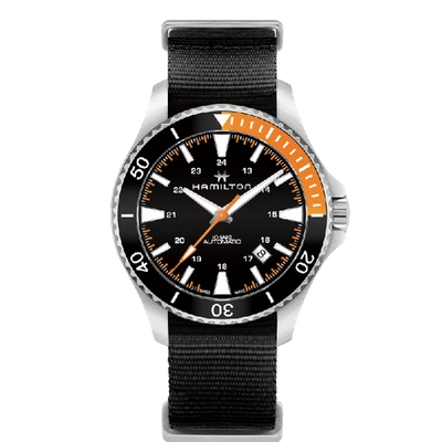 Shop Hamilton Khaki Navy Scuba Auto In Black