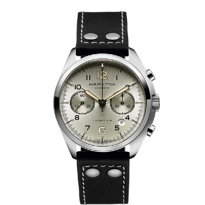 Shop Hamilton Khaki Aviation Khaki Pilot Pioneer Auto Chrono In Beige