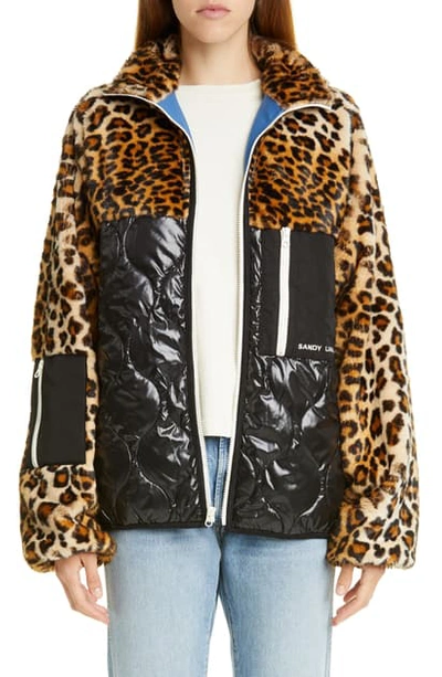 Shop Sandy Liang Dean Leopard Print Jacket