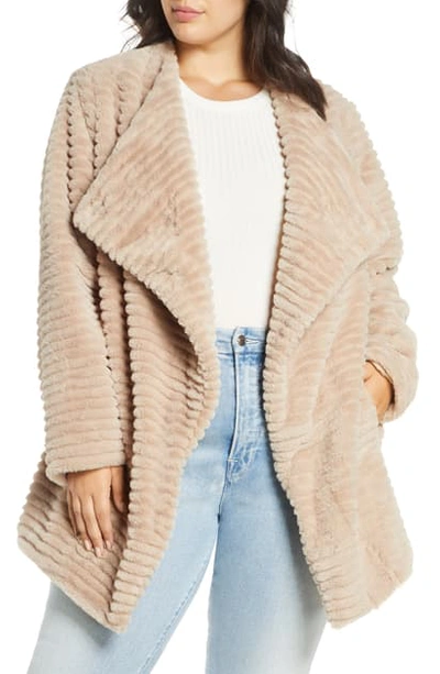 Shop Bb Dakota Fab Moment Faux Fur Jacket In Tan