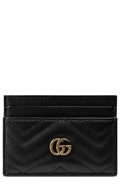 Shop Gucci Matelasse Leather Card Case In Nero