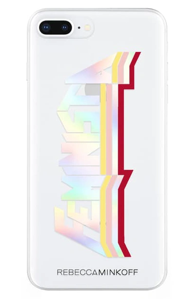 Shop Rebecca Minkoff Feminista Iphone 7/8 & 7/8 Plus Case In Holographic Foil