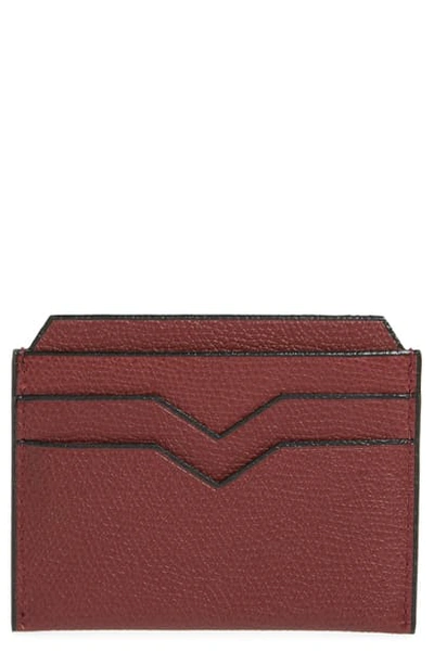 Shop Valextra Leather Card Case In Pergamena