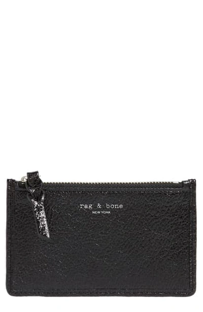 Shop Rag & Bone Zip Card Case In Black Crackle