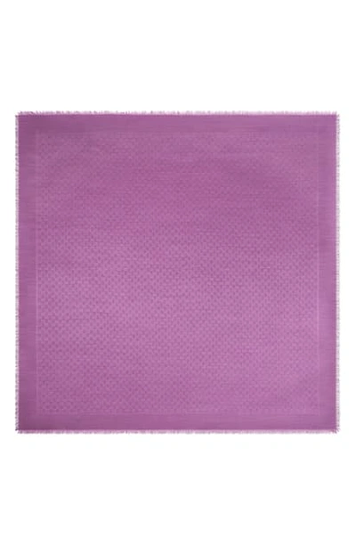Shop Gucci Ataria Jacquard Shawl In Lilac/ Light Purple