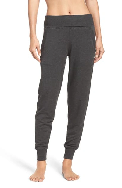 Shop Beyond Yoga Cozy Fleece Sweatpants In Charcoal Heather Grey