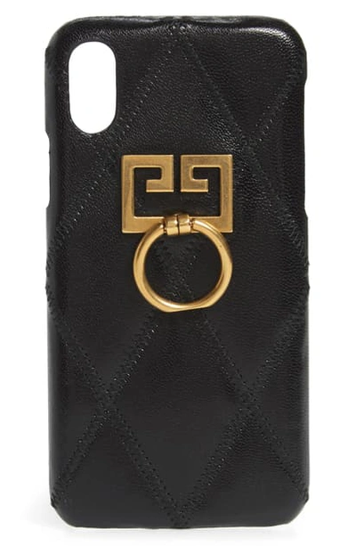 Shop Givenchy Leather Iphone 7/8 Case In Black