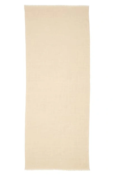 Shop Fendi Macro Logo Wool & Cashmere Blend Stole In Beige