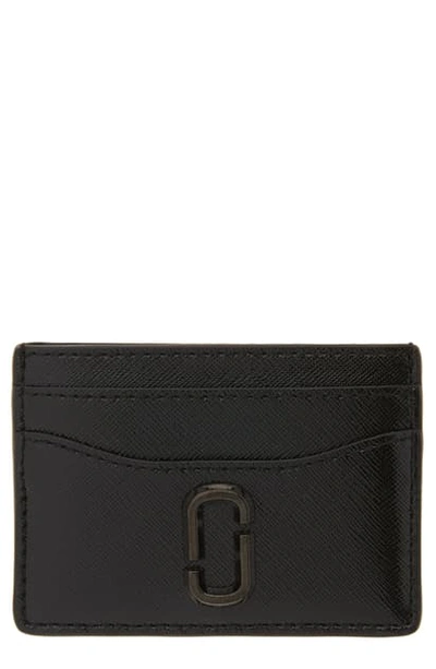 Shop The Marc Jacobs Snapshot Leather Card Case In Black