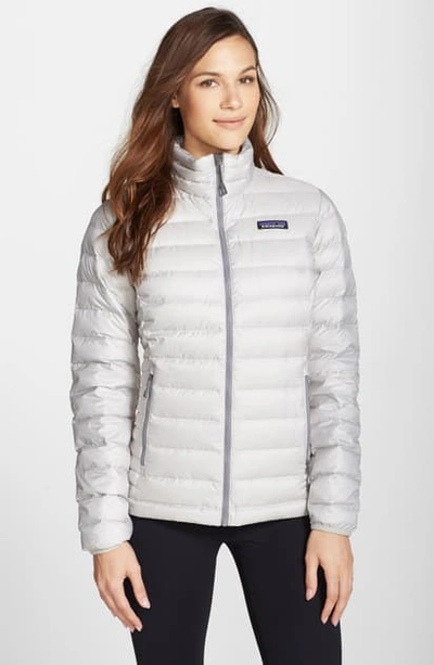 Shop Patagonia Down Jacket In Feather Grey