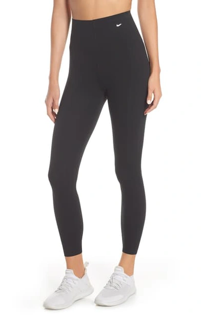 Shop Nike Dry Sculpt Lux Tights In Black/ Clear