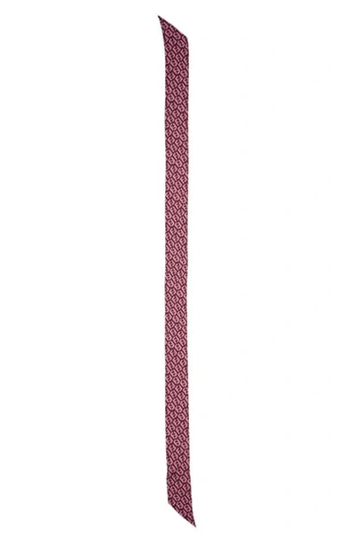 Shop Fendi Art Macro Logo Wrappy Silk Scarf In F0qf8 Lilac