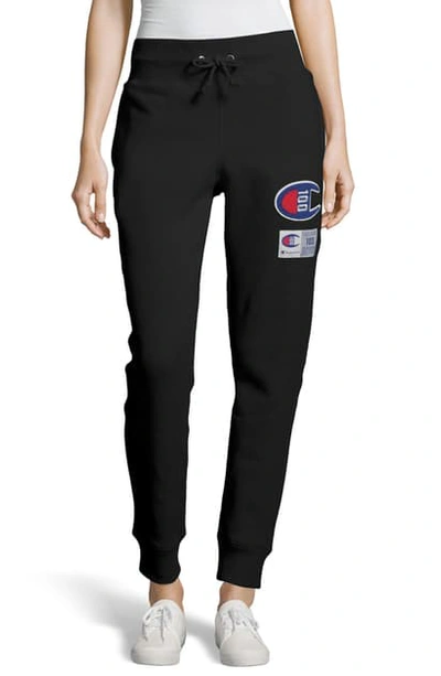 Shop Champion Century Collection Logo Jogger Pants In Black