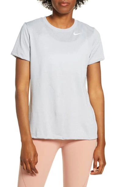 Shop Nike Dry Legend Training Tee In Wolf Grey/ Htr/ White