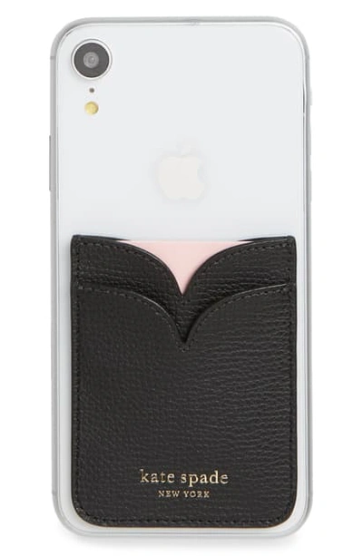 Shop Kate Spade Sylvia Double Sticker Phone Pocket - Black