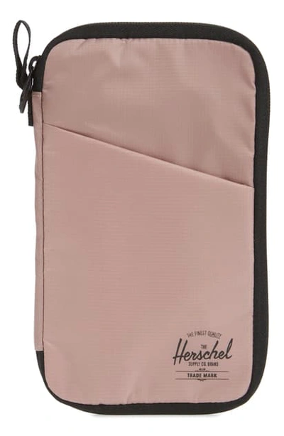 Shop Herschel Supply Co. Travel Wallet In Ash Rose
