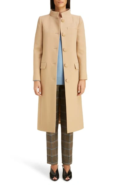 Shop Givenchy Wool Crepe Jacket In Hazel